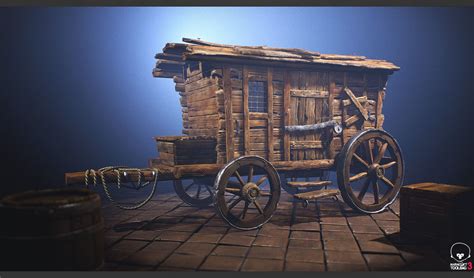 Wooden Carriage, Alex Reshetko on ArtStation at https://www.artstation.com/artwork/PBrx3 ...