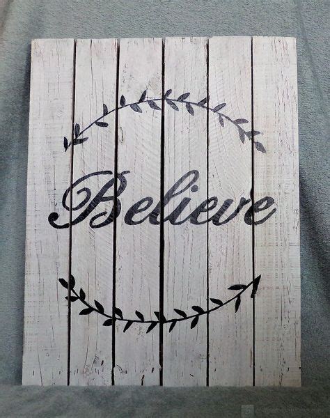 DIY Rustic Wood Believe Sign (With images) | Picture on wood, Diy ...