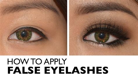 How to Apply False Eyelashes - Easiest Way! Tips & Tricks! - YouTube