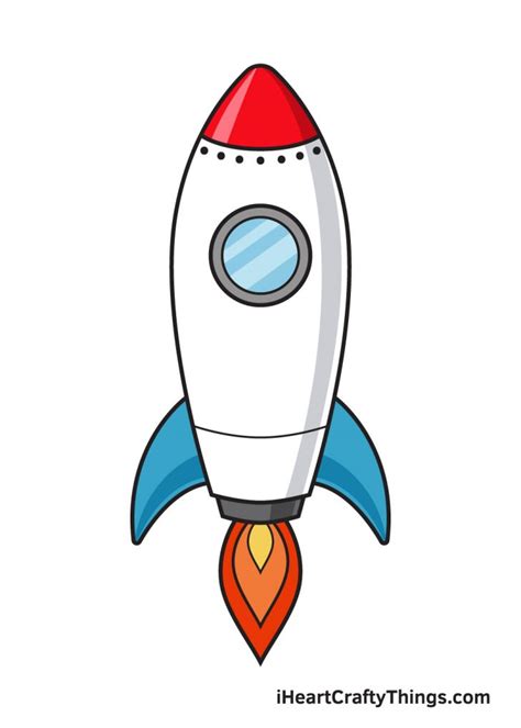 Rocket Drawing - How To Draw A Rocket Step By Step