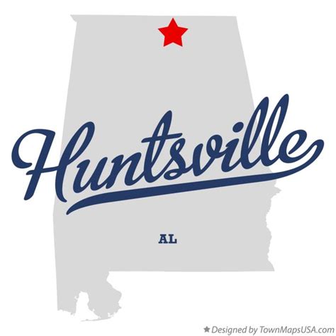 Map of Huntsville, AL, Alabama
