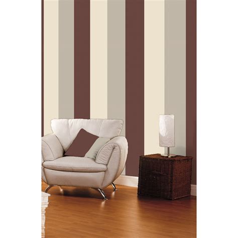 Direct Stripe 3 Colour Striped Motif Textured Designer Vinyl Wallpaper ...