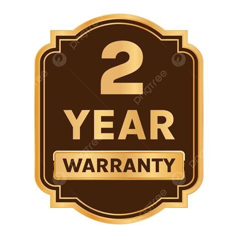 2 Year Warranty Badge, Transparent 2 Years Warranty, Two Year Warranty, Golden Warranty Badge ...