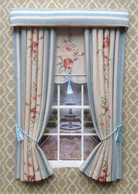 Miniature 1:12 Dollhouse curtains on order | Doll house, Doll house ...