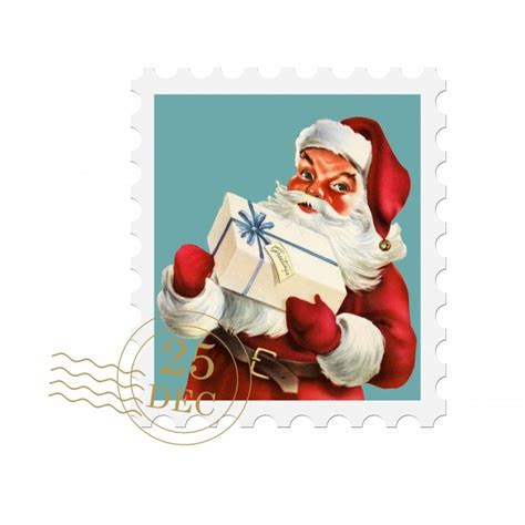 Christmas Santa Postage Stamp Free Stock Photo - Public Domain Pictures