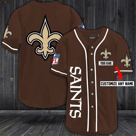 Custom Name NFL New Orleans Saints Baseball Jersey For Fans - Meteew