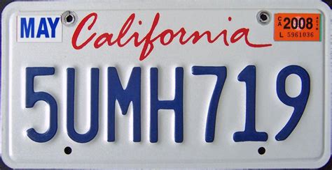 California License Plate Template