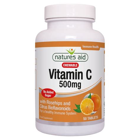 Natures Aid Vitamin C 500mg Chewable | Natures Aid