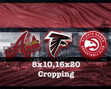 Atlanta Sports Teams Poster, Atlanta Sports Print, Atlanta Falcons, At – McQDesign