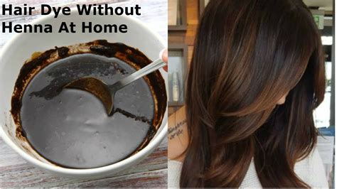 HOMEMADE Hair Dye(Without Heena)|How To Dye Hair(Brown)At Home With Home Ingredients - YouTube