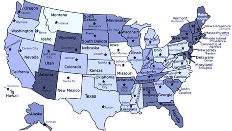 A Big Map Of The United States With Capitals - Printable Map