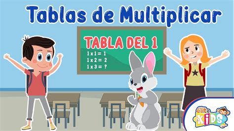 Tablas de multiplicar para niños - Canciones para aprender - Tabla del 1 | Elite Kids - YouTube