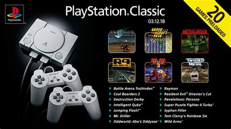 PlayStation Classic: Sony revela os 20 jogos que estarão no console ...