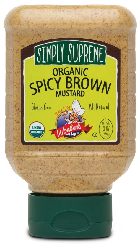 Simply Supreme Organic Spicy Brown Mustard - 10oz. - Woeber Mustard Online Store