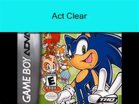 Sonic Advance 2 Soundtrack: Act Clear - YouTube