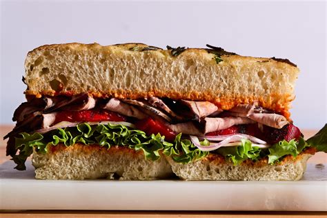 Tri-Tip Steak Sandwich on Grand Central Focaccia Bread