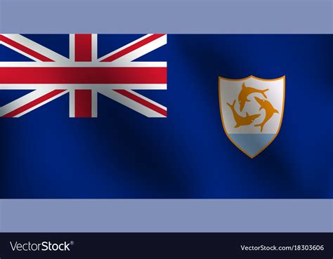 Flag anguilla Royalty Free Vector Image - VectorStock