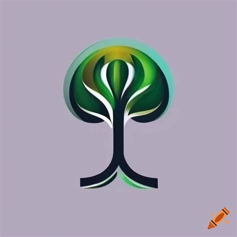 Modern minimalist tree logo design