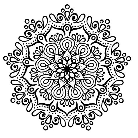 رسم مانديلا بسيط للتلوين - mandala drawing - بيتى مملكتى