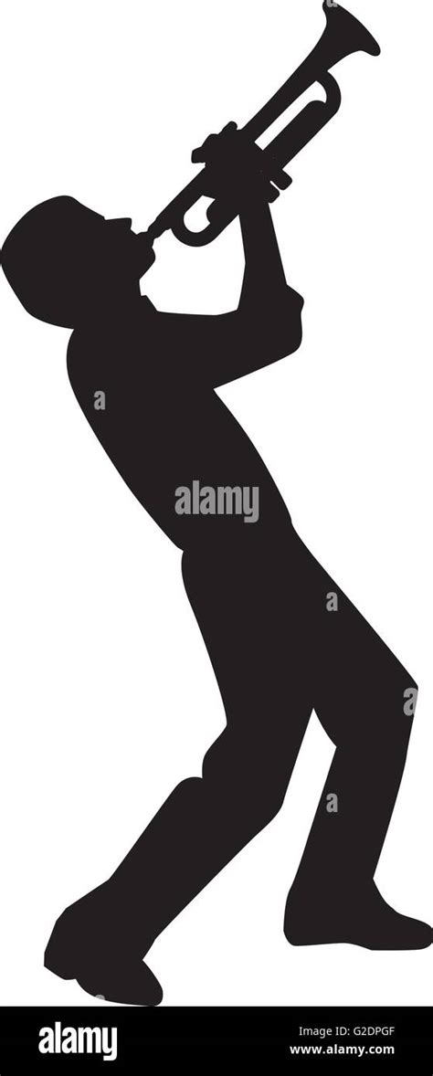 Trumpet player silhouette Stock Vector Image & Art - Alamy