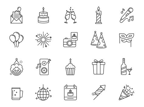 80 Celebration & Party Vector Icons