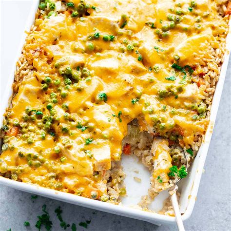 Creamy Cheesy Chicken and Rice Casserole From Scratch - Healthy ...