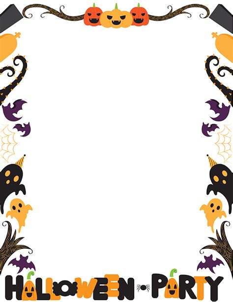 Printable Halloween Party Page Border