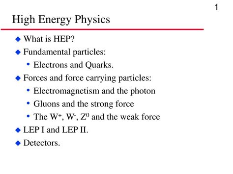 PPT - High Energy Physics PowerPoint Presentation, free download - ID ...