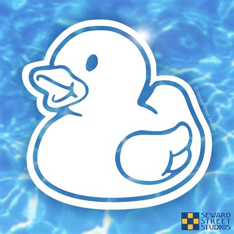 Rubber Duck Decal Cute Bathtime Ducky Laptop Sticker Happy - Etsy