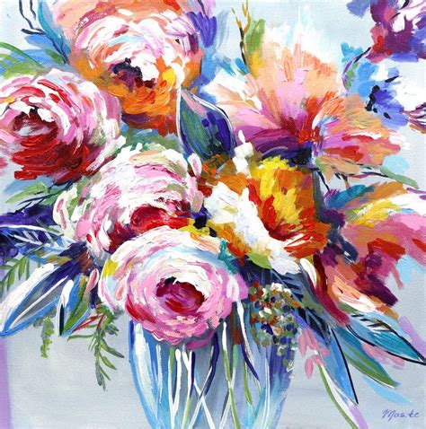 Colorful painting flowers | Abstract flower painting, Floral painting, Abstract floral paintings