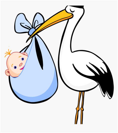 Stork Clipart Free Clip Art For Birth Announcements - Stork Clipart, HD Png Download ...