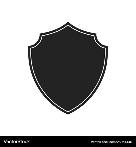 Shields collection black silhouette shield shape Vector Image