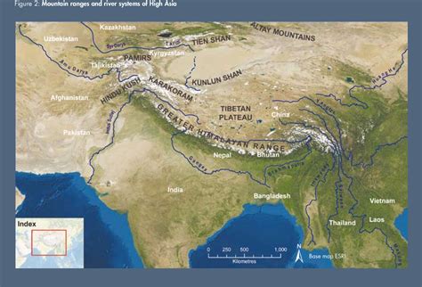 Hiindu Kush Mountains India Map