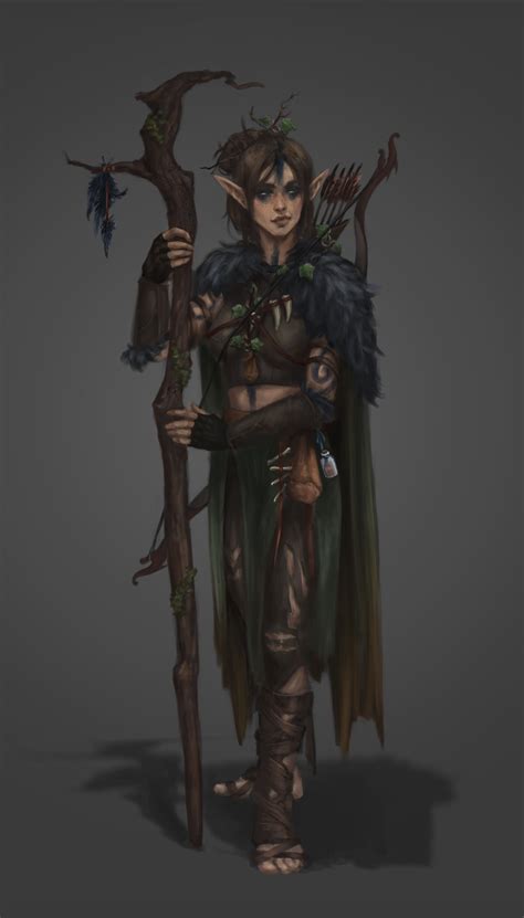 ArtStation - Wood Elf Druid, Liana Shadyan | Fantasy character design ...