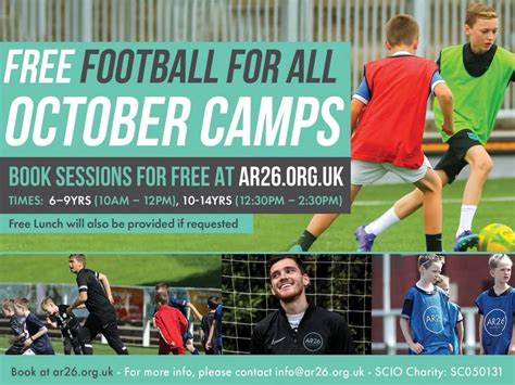 AR26 Charity Free Football October Camps: Glasgow North at The Firhill Complex, Glasgow West End ...