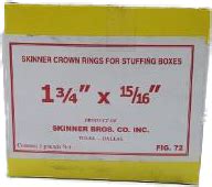 1 lbs. Box of 15/16" X 1-3/4" Skinner Packing (Rubber) - NDS Drilling Supply NDS Drilling Supply