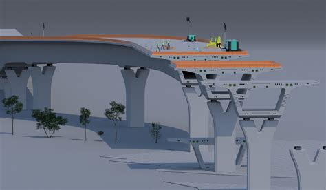 Highway Concrete Bridge Construction Model - TurboSquid 2175644