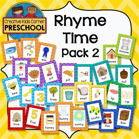 Rhyme Time Pack 2 educational Classroom Resource/activity - Etsy