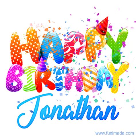 Happy Birthday Jonathan - Creative Personalized GIF With Name ...