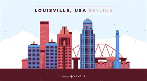 Louisville Kentucky Skyline Vector Download