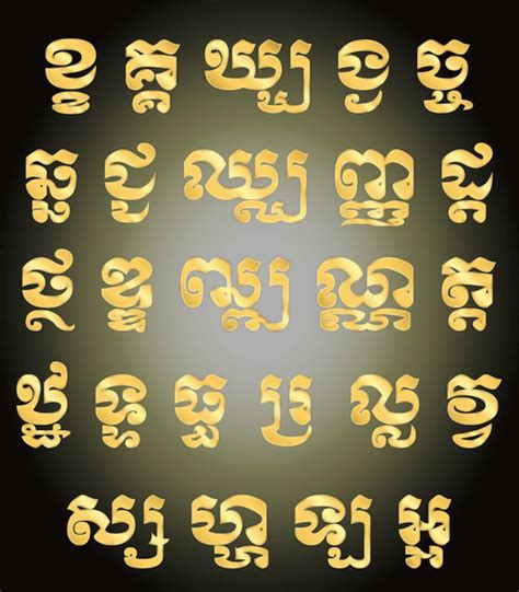 Khmer alphabet Vectors images graphic art designs in editable .ai .eps .svg .cdr format free and ...