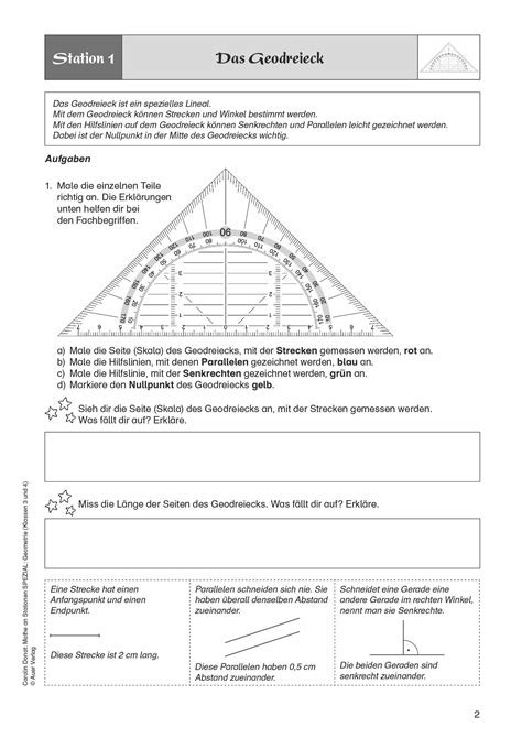 Grundschule Unterrichtsmaterial Mathematik Geometrie