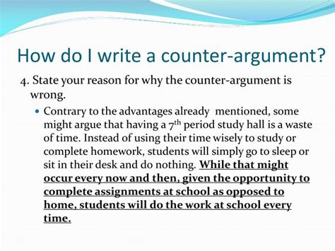 PPT - Counter Argument PowerPoint Presentation - ID:3231357