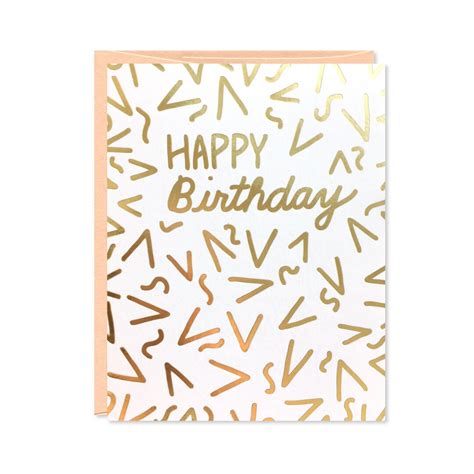 Gold Foil Birthday Card Happy Birthday Card C-142 - Etsy