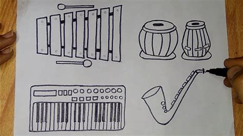 How To Draw Musical Instruments