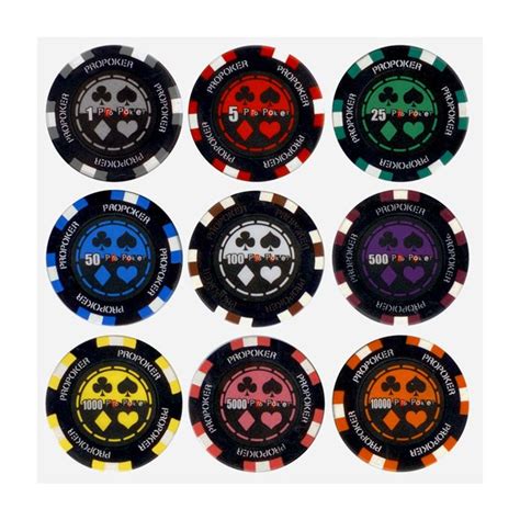 25pc 13.5g Pro Poker Clay Poker Chips (9 colors) from Discount Poker Shop