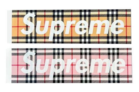 Supreme Burberry Box Logo Sticker Set - SS22 - CA