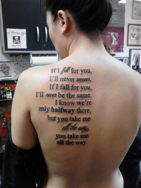 Lyrics Tattoo by WitchHammerTattoo on DeviantArt