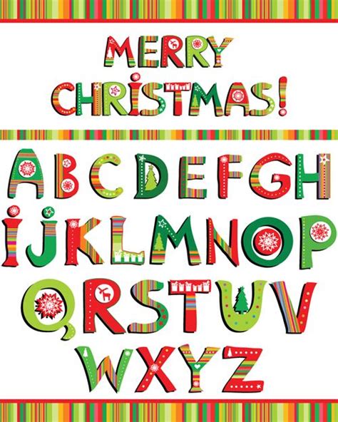 Christmas alphabet letters design vector set 02 | Alphabet letters design, Lettering alphabet ...