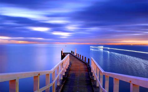 Blue Sunset | Hd Desktop Wallpaper